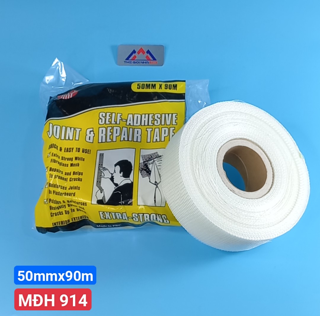 Băng keo lưới sợi thủy tinh bản rộng 5cm dài 90m