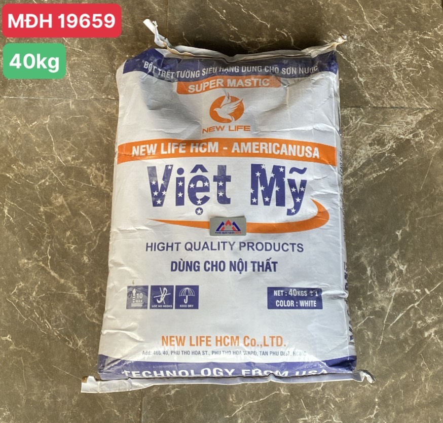 Bột trét nội thất Việt Mỹ 40Kg