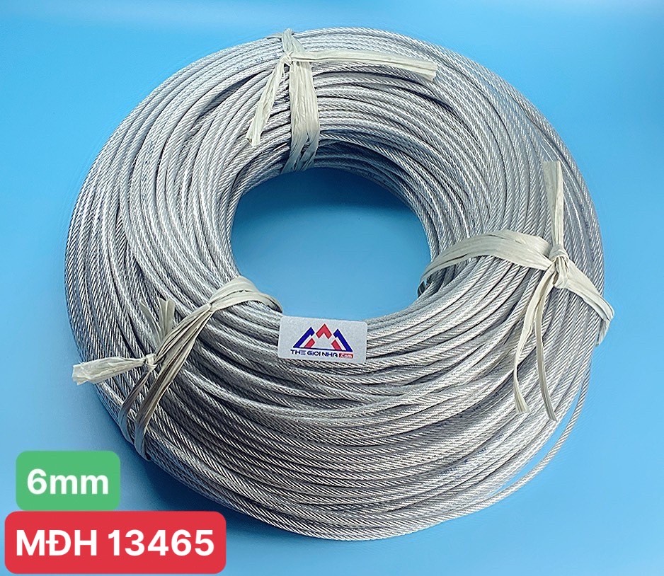 Dây Cáp Thép Bọc Nhựa D5, 6mm (lõi 3.6mm)