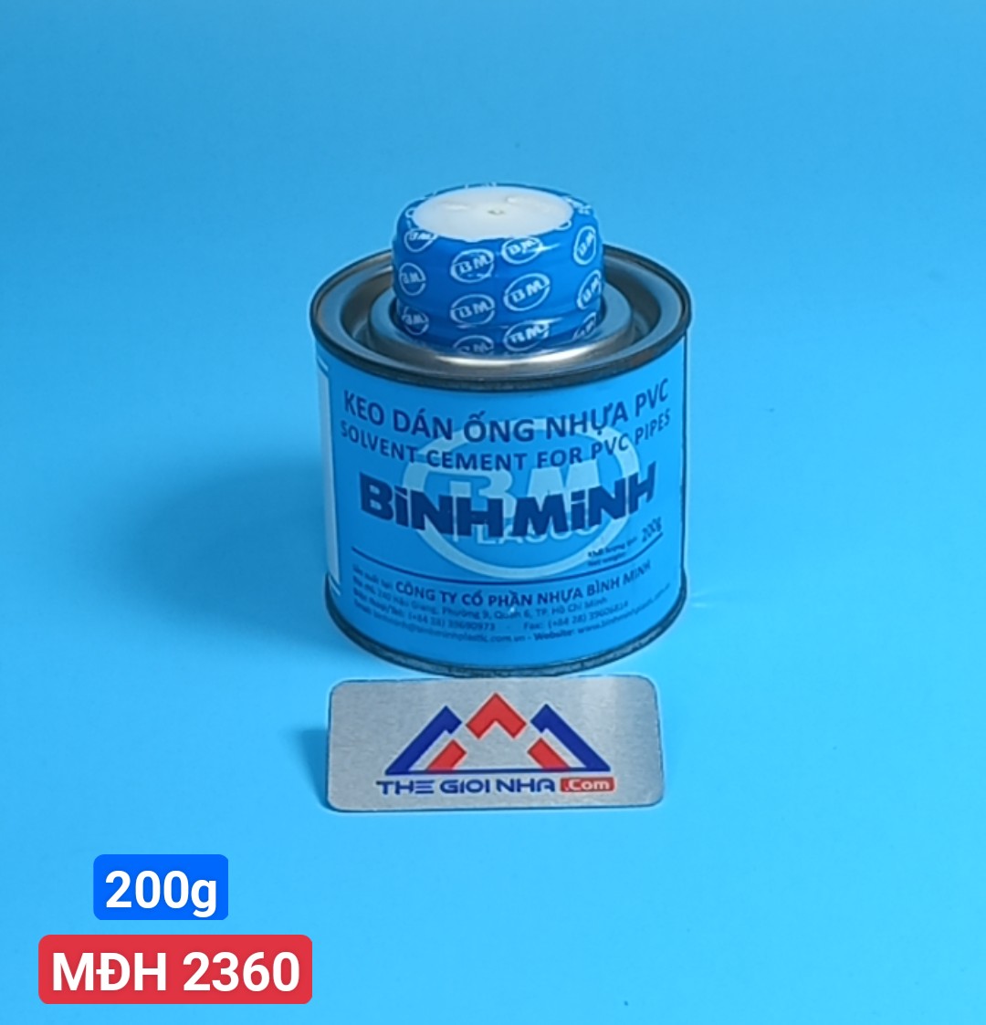 Keo dán ống nhựa cứng PVC BÌNH MINH 200g