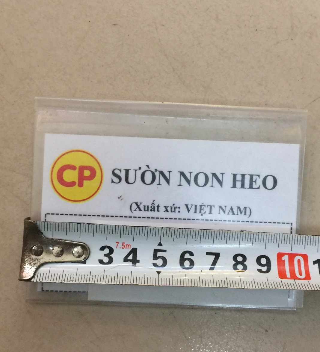 Nẹp nhựa cài thông tin sản phẩm KT 80x105x0.5, màu trắng trong