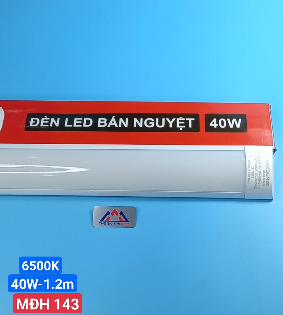 Bóng đèn led tube bán nguyệt 40w, Maxben bn-mb-40-1.2-t, ánh sáng trắng (6500k)