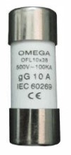 Cầu chì ống OFL10x38-10A Omega 20 cái/1 hộp
