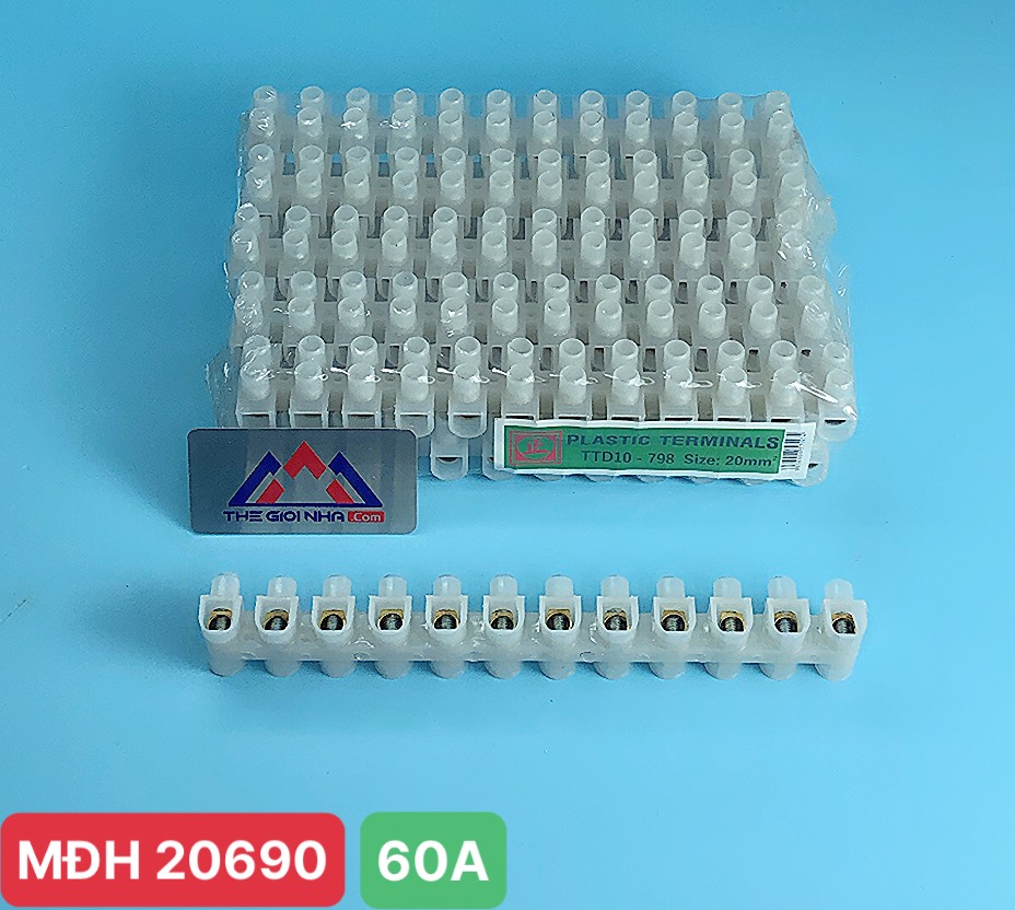 Cầu nối domino khối 12 mắt Tiến Thành, nối dây điện 60A