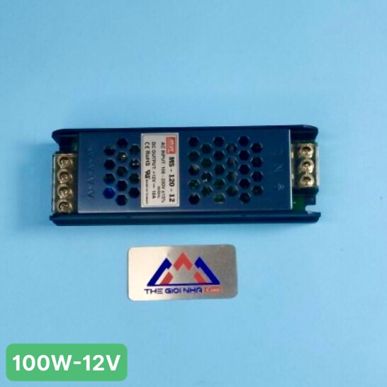 Nguồn dẹt MS-120-12, 12V 120W 10A, AC input 100-220V, DC output 12V Oem-91