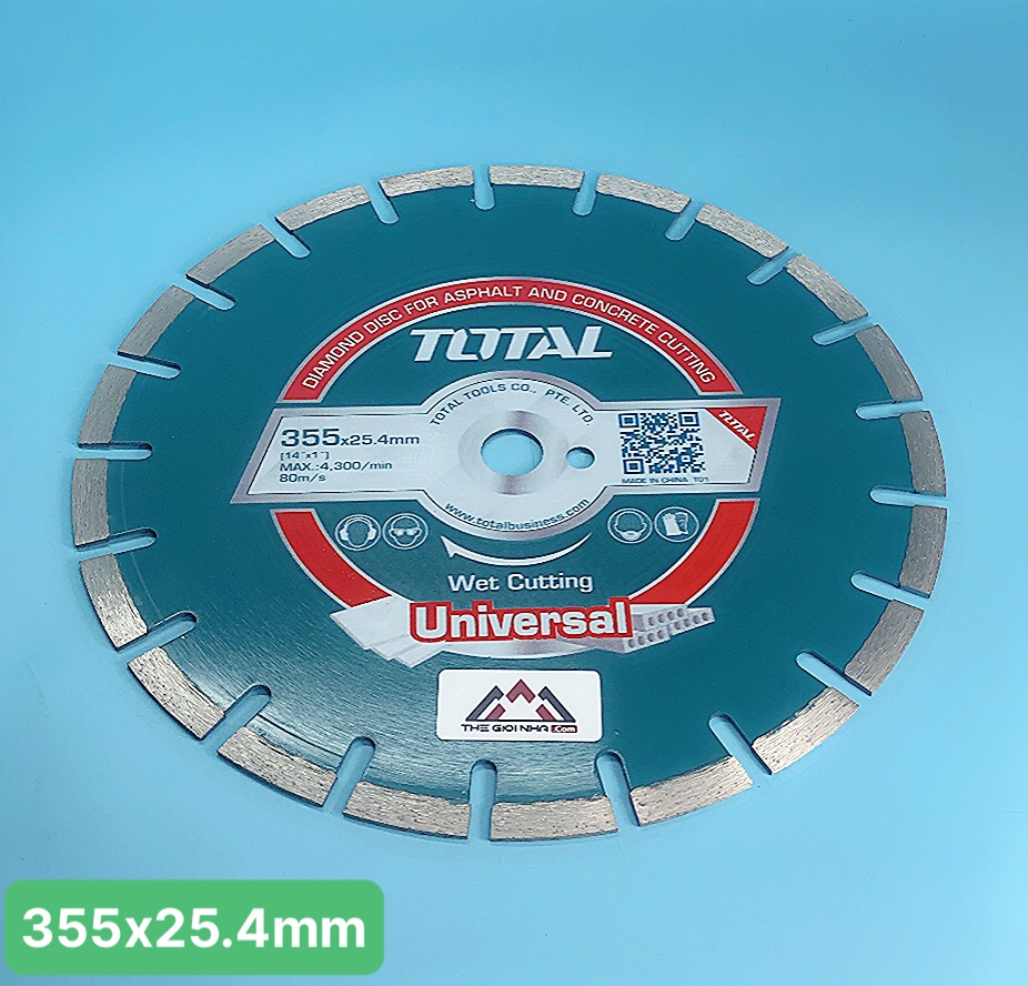 Lưỡi cắt bê tông và nhựa đường 355mm Total tool TAC2113551 (355x25.4mm)