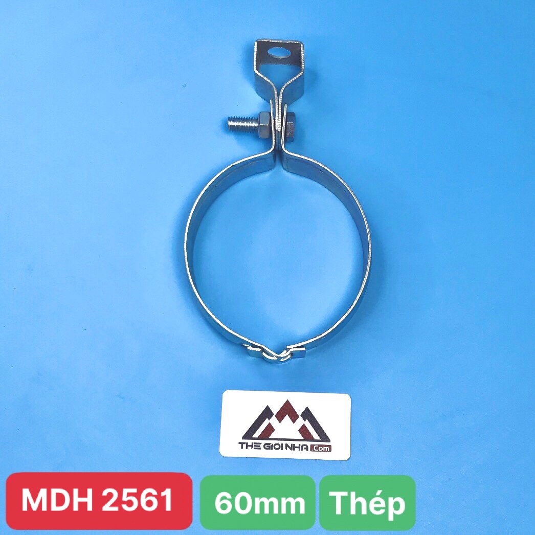 Cùm treo ống ø60mm, chất liệu thép mạ kẽm