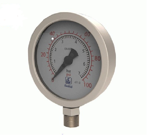 Đồng hồ đo áp suất thép không gỉ Fivalco FP21 (0-7 bar)