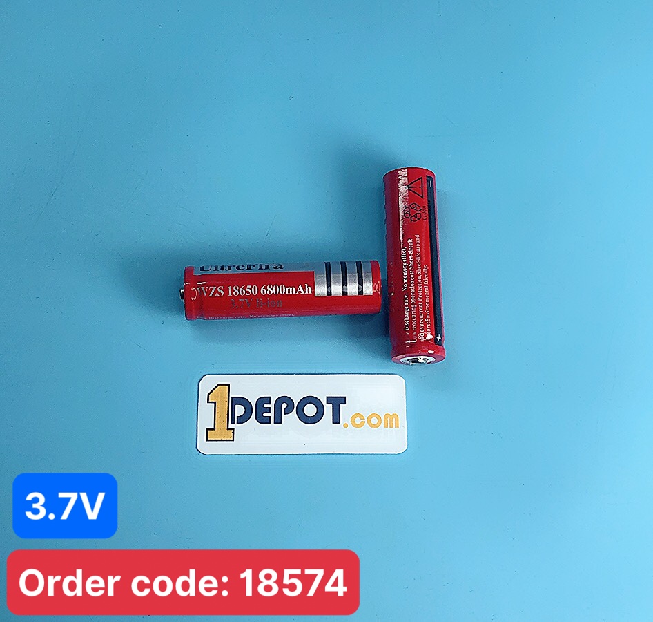 Pin Sạc UltraFire BRC18650-Li-Ion 3.7V, 6800mAh màu đỏ