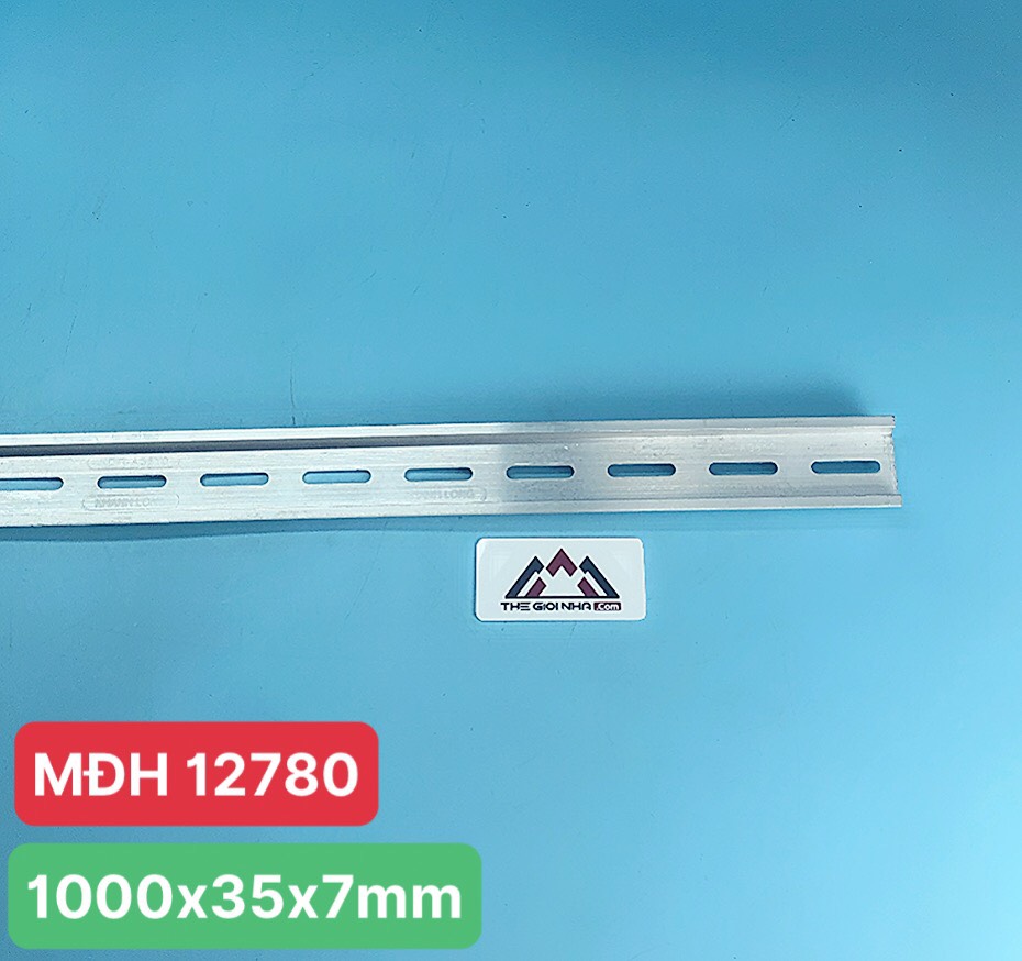 Thanh ray nhôm tủ điện 1000mm x 35mm x 7mm