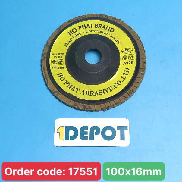 Đĩa Nhám xếp A120 100x16 mm ( 4 inch ) Hồ Phát