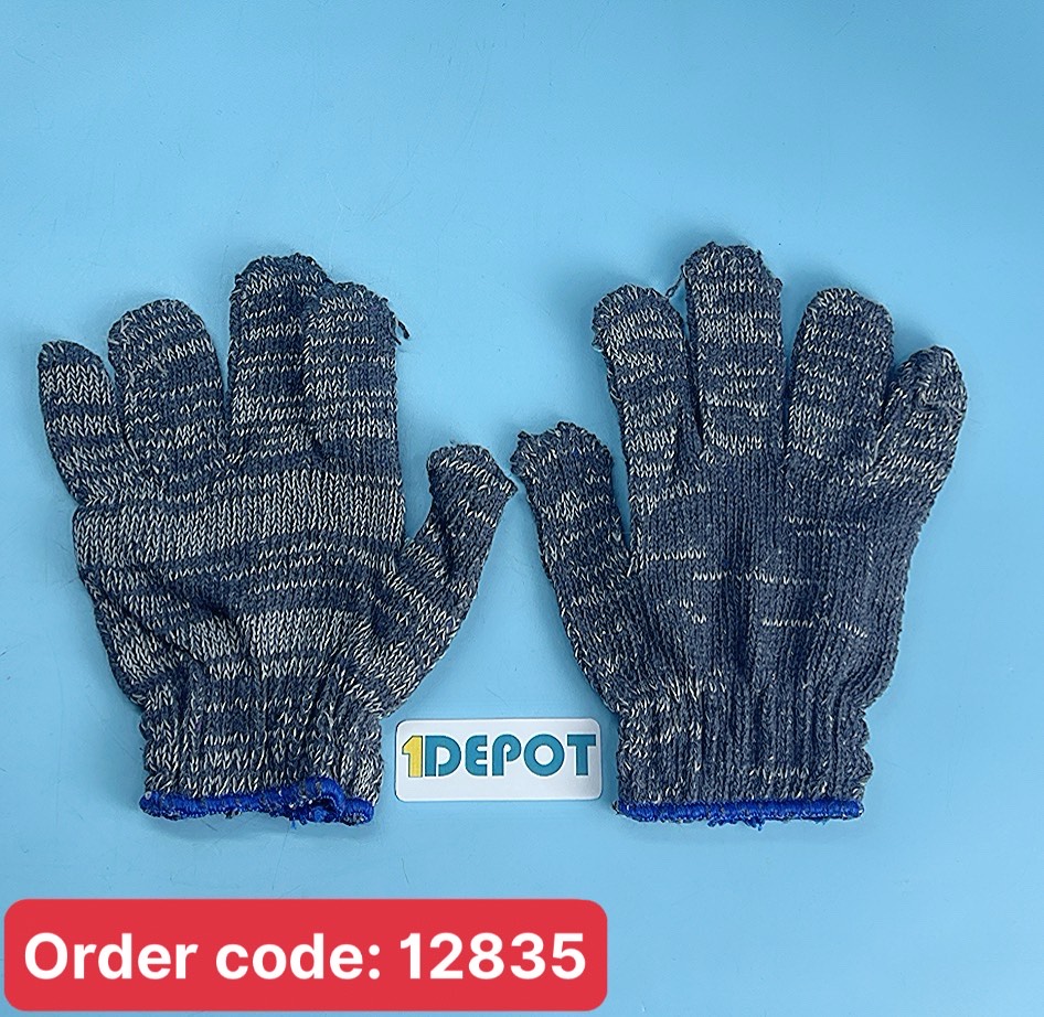 Găng tay bảo hộ bằng len màu muối tiêu 60g 27001