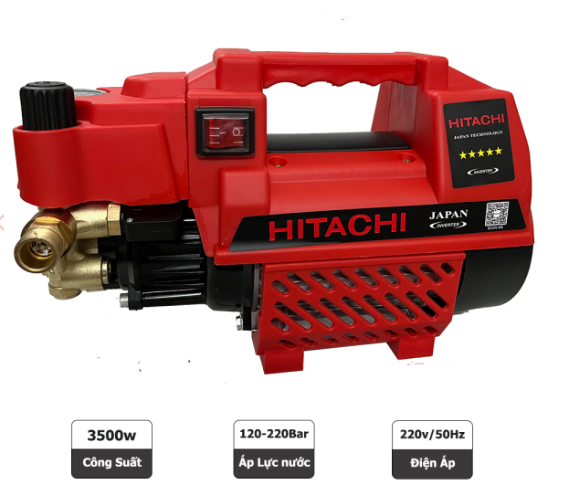 Máy rửa xe Hitachi HC02A-3500W, chỉnh Áp 3500W Phiên Bản 2023