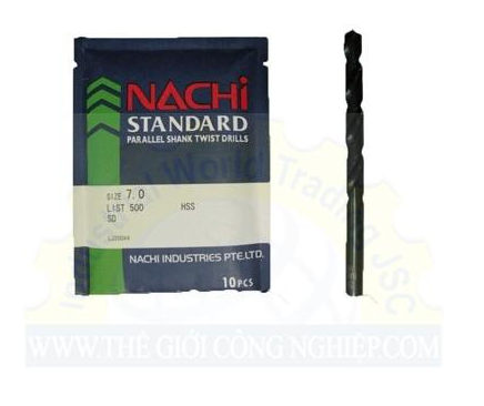 Mũi khoan sắt phi 10mm Nachi LIST500-1000,HSS SD10mm , 1 gói/5 mũi