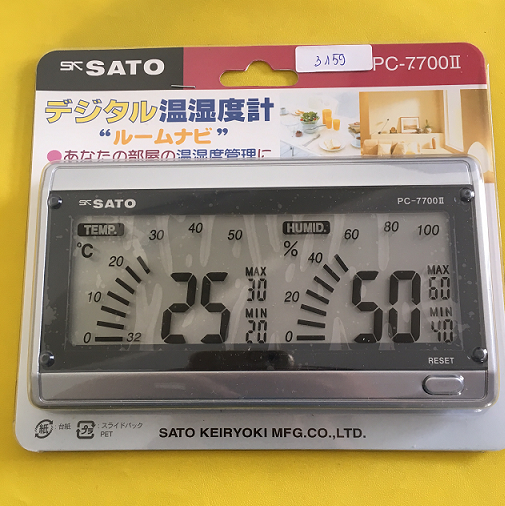 Nhiệt ẩm kế để bàn SK-Sato PC-7700II, dải đo nhiệt độ -10 - 50°C, dải đo độ ẩm 20 - 95%