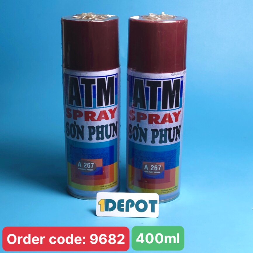 Sơn lót chống rỉ màu đỏ ATM A267 400ml (Anti-rust primer), 12 chai/ 1 thùng