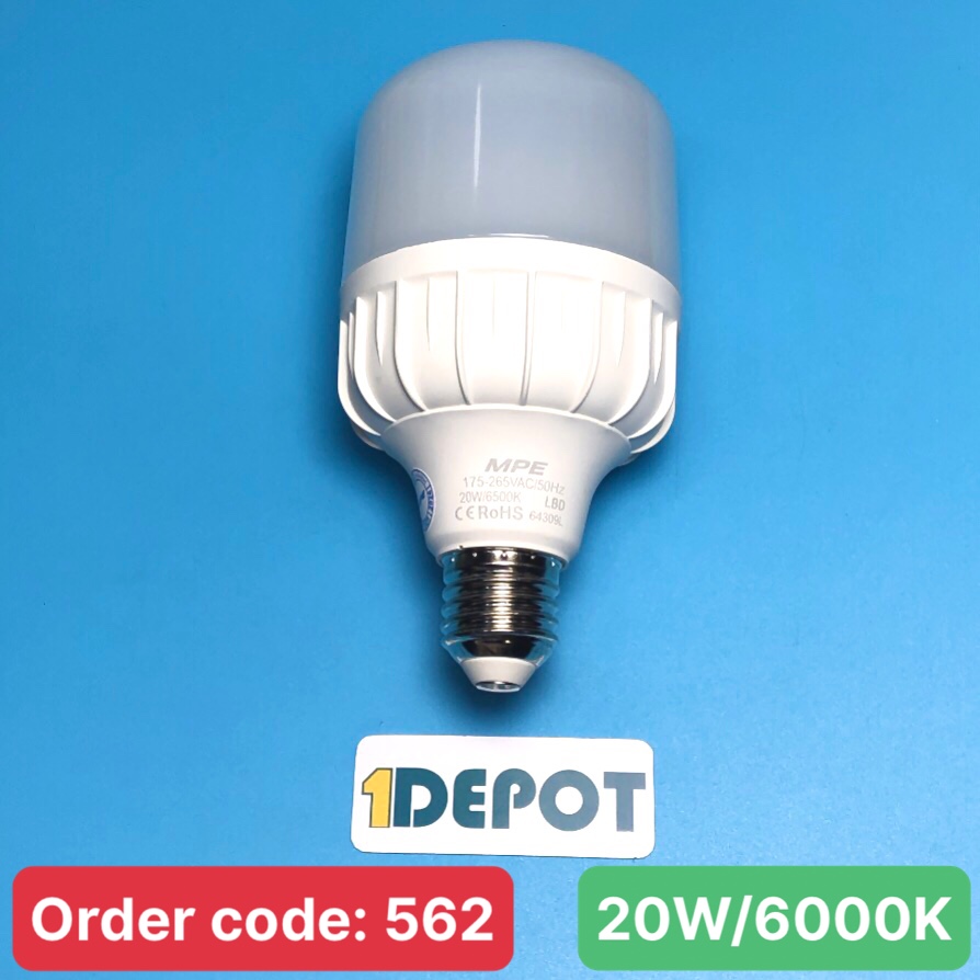 Bóng đèn Led Bulb 20W MPE LBD-20T, ánh sáng trắng