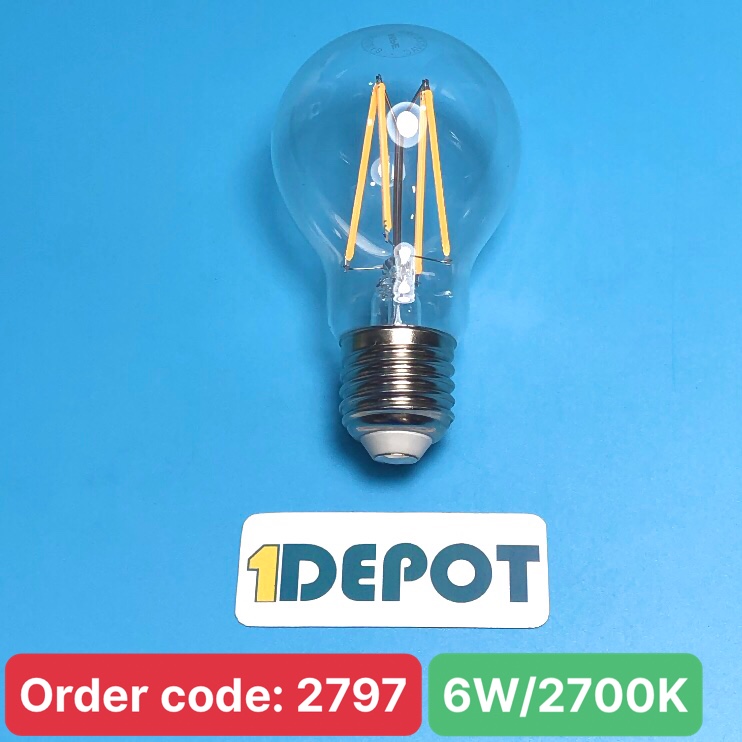 Bóng Đèn Led Dây Tóc Filament 6w MPE FLM-6/A60