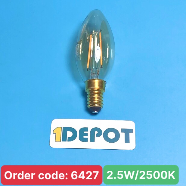 Đèn Led Bulb Filament 2.5W MPE, Ø35x98 mm - FLM-2/B35 ánh sáng vàng