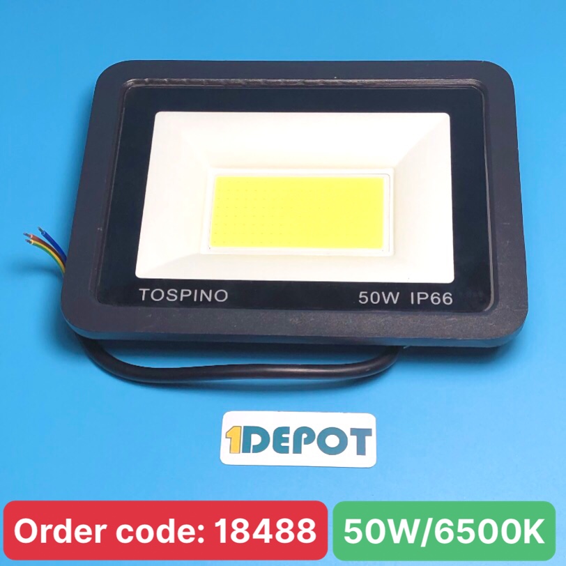 Đèn Led Pha 50W Tospino ánh sáng trắng, Tiêu chuẩn IP66, Chip COB
