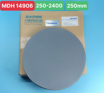 Giấy mài mẫu Herzog 250-2400, đường kính 250mm, độ mịn grit #2400, không có keo dính, 1 hộp/100pc