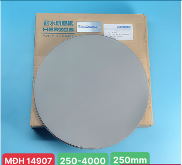 Giấy mài mẫu Herzog 250-4000, đường kính 250mm, độ mịn grit #4000, không có keo dính, 1 hộp/100pc