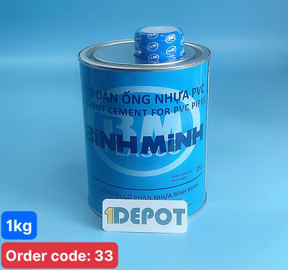 KEO DÁN ỐNG PVC BÌNH MINH HỘP 1KG