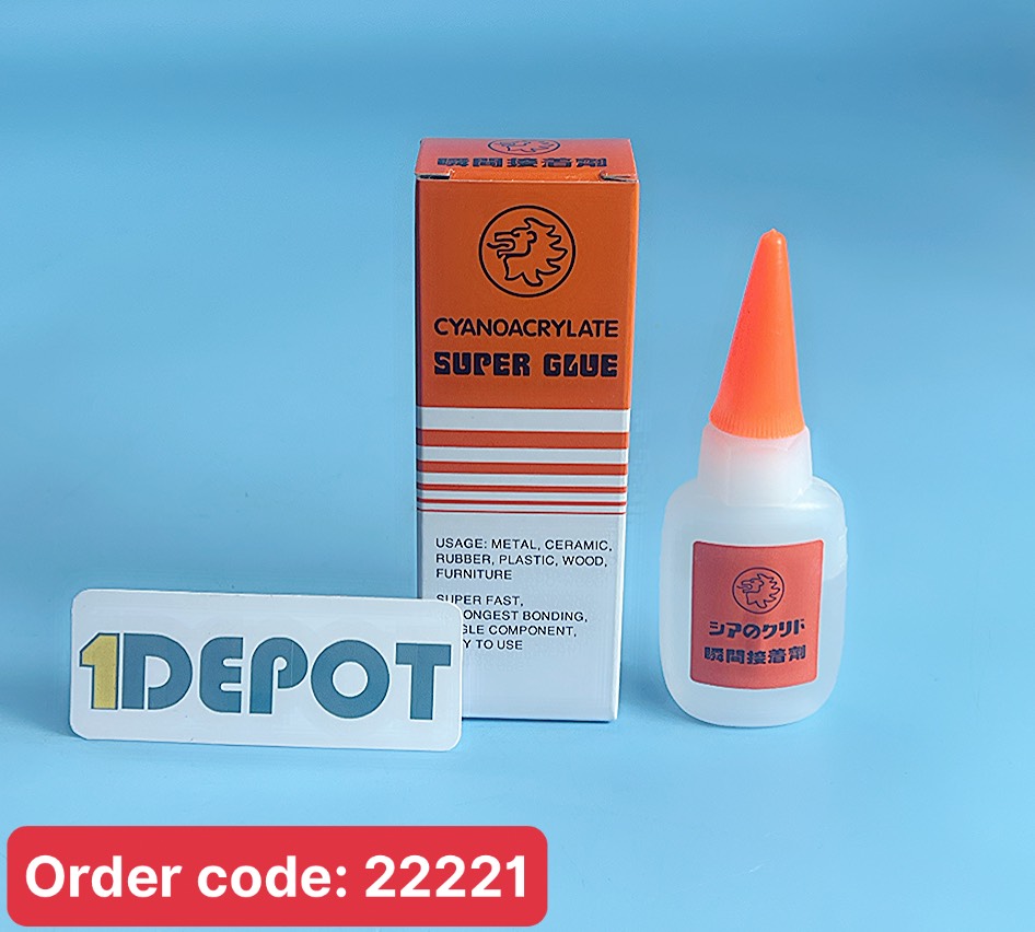 Keo dán sắt Cyanoacrylate siêu dính 502 Nhật Bản Super Glue, tuýp 10g