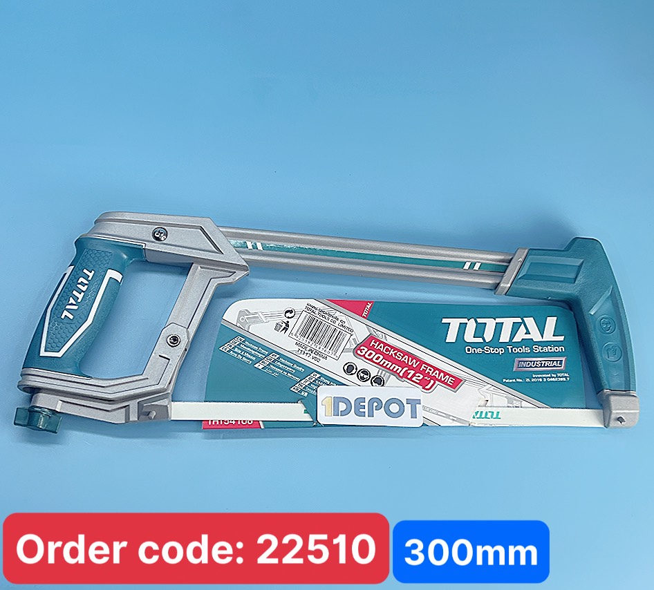 Khung cưa sắt 300mm Total tools THT54106, sử dụng lưỡi cưa 24 TPI (cưa tay)