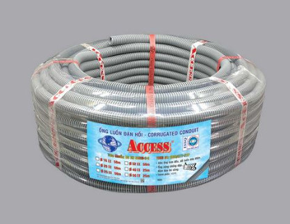 Ống ruột gà luồn dây điện ACCESS Tiến Phát RG25/2 màu xám, 1 cuộn 50m