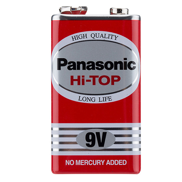 Pin 9V Panasonic Hi-Top 6F22DT/1S, vỉ 1 viên, (Hộp 12 Viên )