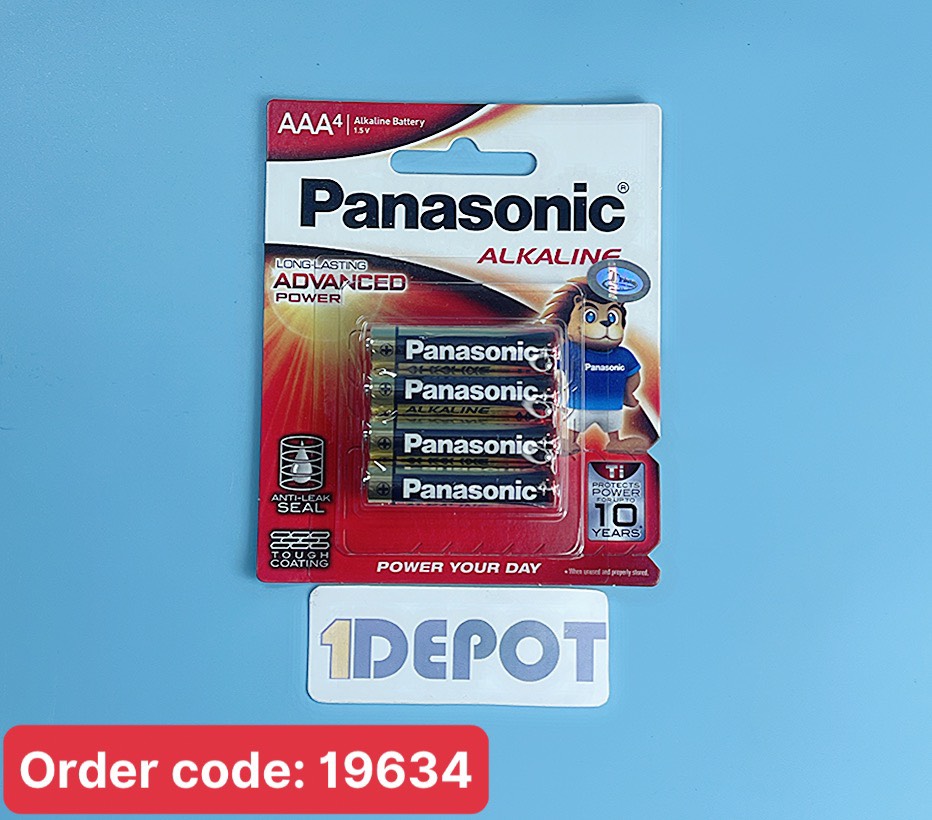 Pin AAA Alkaline Panasonic LR03T-4B, vỉ 4 viên