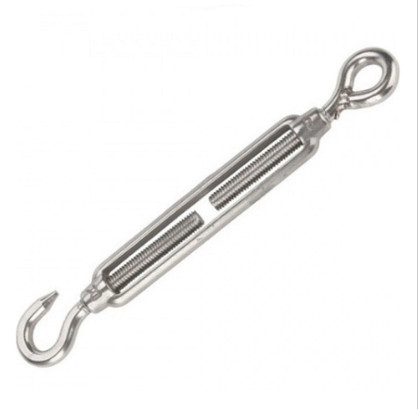 Tăng đơ cáp inox 304 M6 (1 đầu tròn - 1 móc kéo)