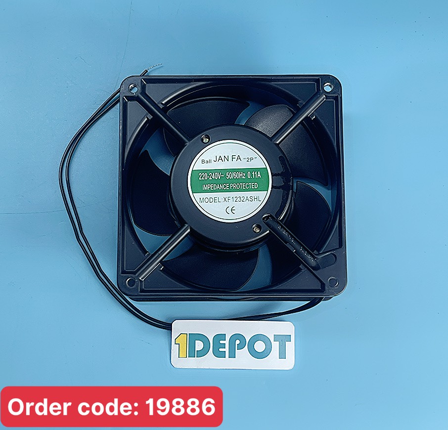 Quạt tản nhiệt Janfa XF1232ASHL, kích thước 120x120x38mm, điện áp AC 220/240V