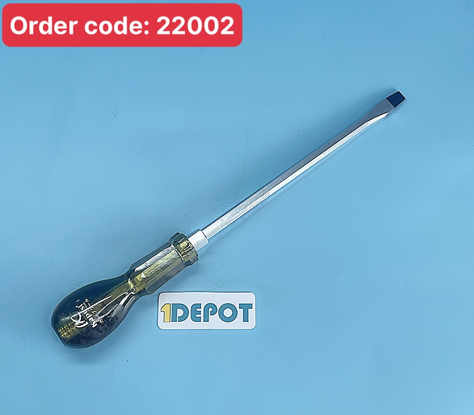 Tua vít đầu dẹp đầu 2 cạnh ⊖  Kapusi k-7134 Φ8 x 200mm