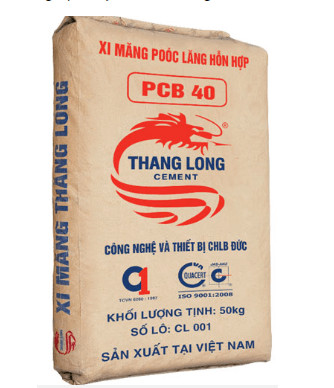 Xi măng Thăng Long PCB40 50kg/bao màu đen