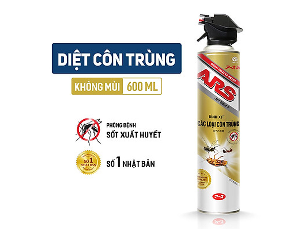 Bình xịt côn trùng ARS Jet Gold S không mùi 600ml