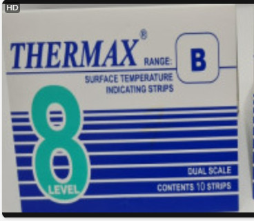 Dụng cụ kiểm tra nhiệt độ THERMAX Range B level 8, dải đo 71-110 ° C