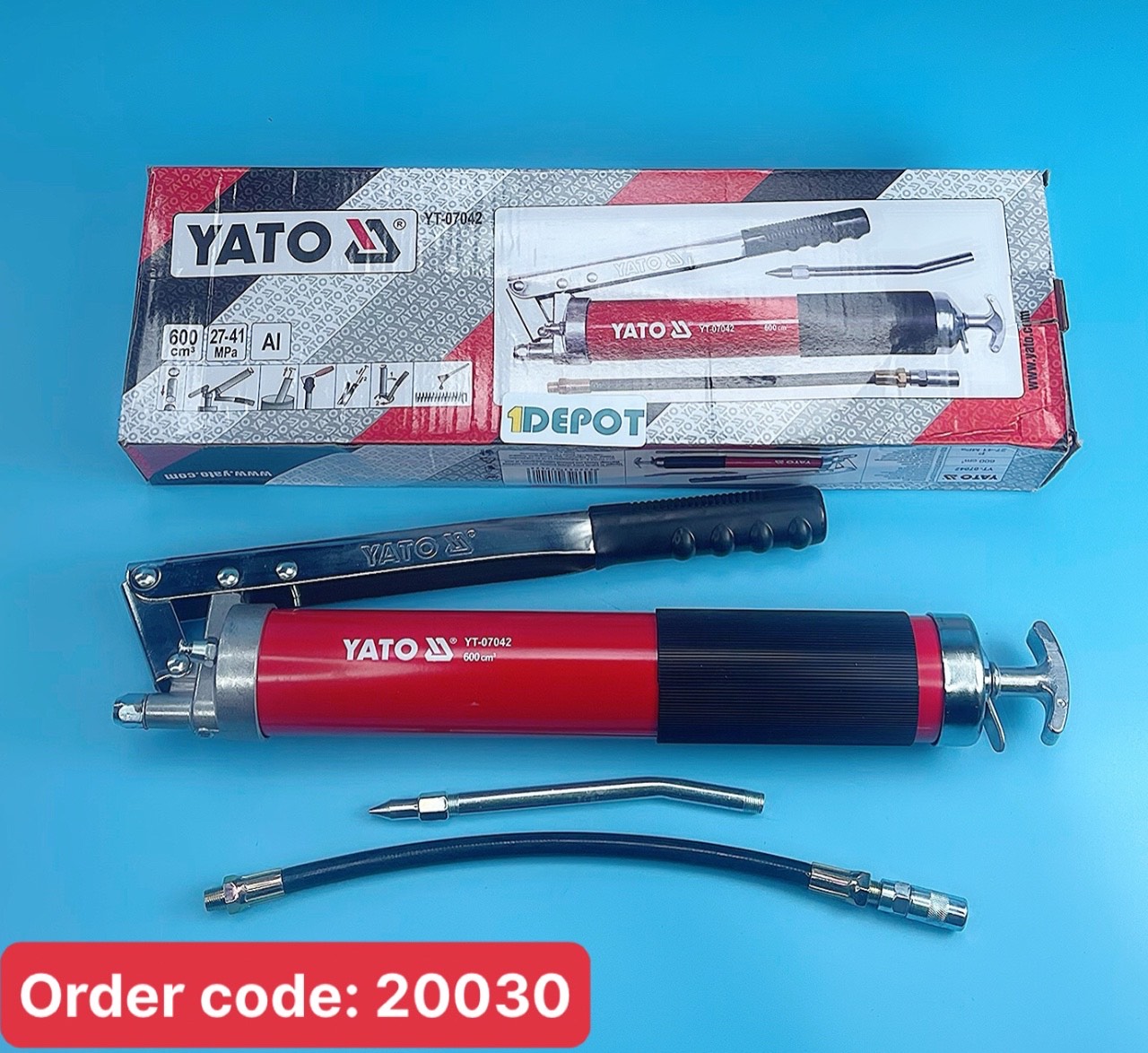 Súng bơm mỡ cầm tay 600cc Yato YT-07042