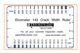 Thước đo độ rộng vết nứt bê tông, phạm vi đo 0.10 - 2.50mm/0,004 - 0,100inch Elcometer 143