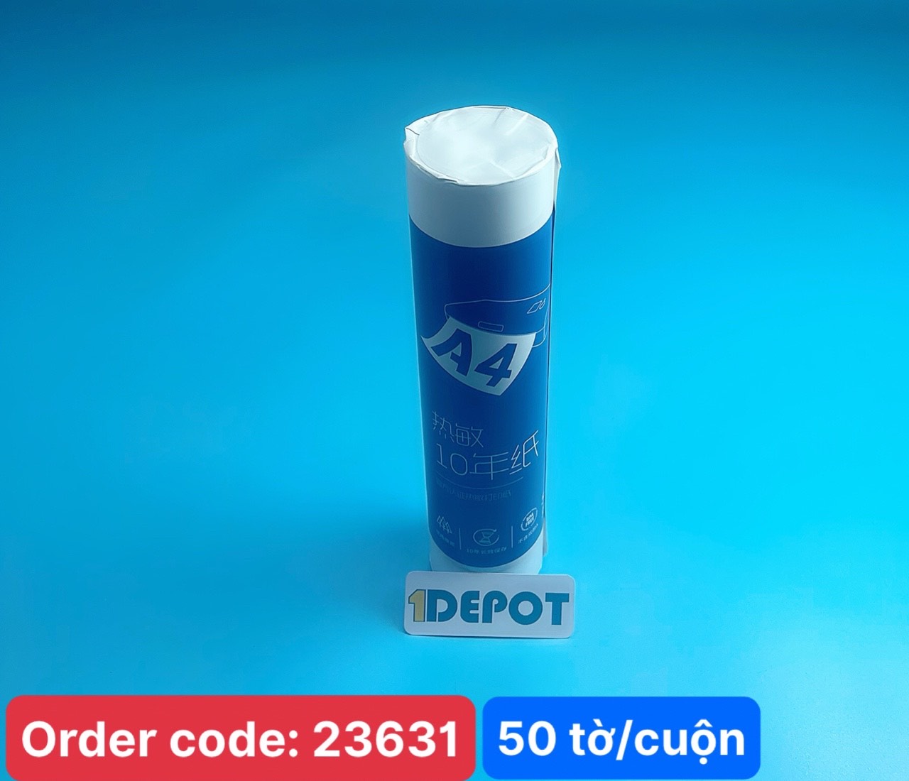 Giấy in nhiệt A4 tự động dũi thẳng, 1 cuộn 50 tờ