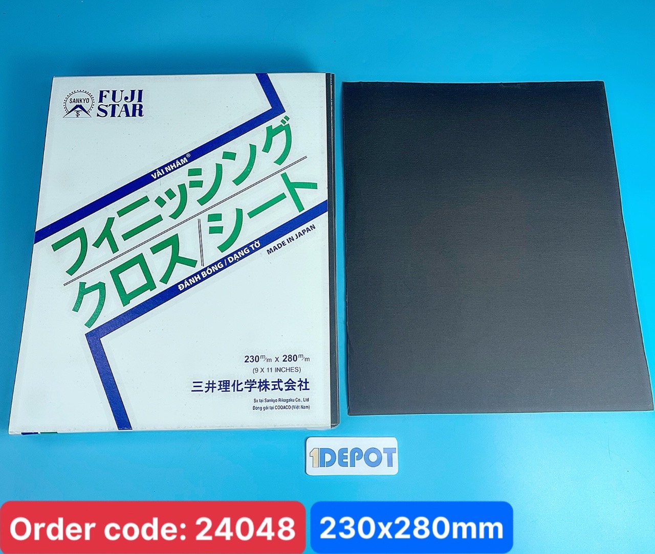 Giấy nhám nước FUJISTAR CC-800, dạng tờ kích thước 230x280mm (9''x11