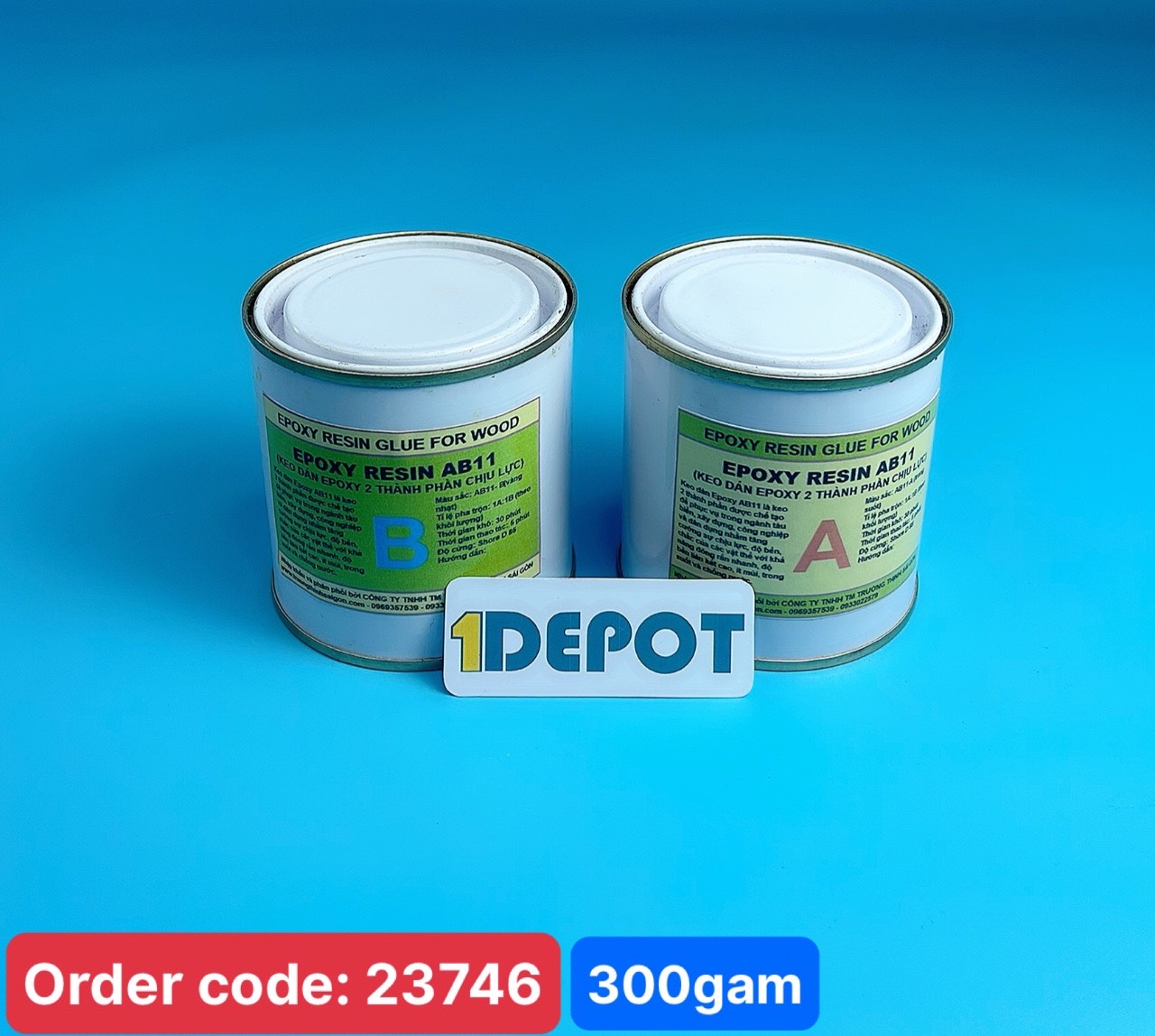 Keo dán chịu lực EPOXY AB11 bộ 300G