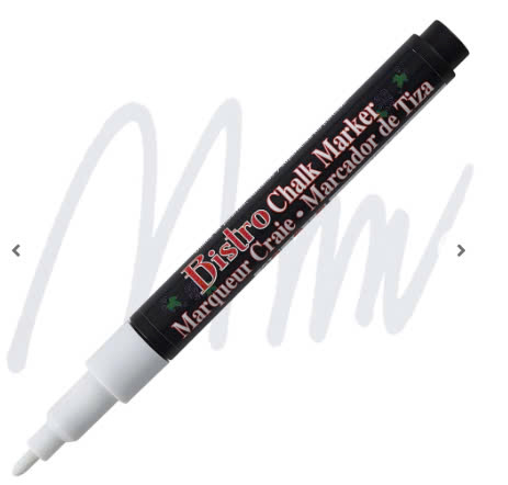 Bút sơn phấn viết bảng Bistro Chalk Marker, ngòi 1.2mm, màu trắng