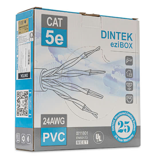 Dây cáp mạng DINTEK CAT.5e UTP 100m/ cuộn (1101-03040)