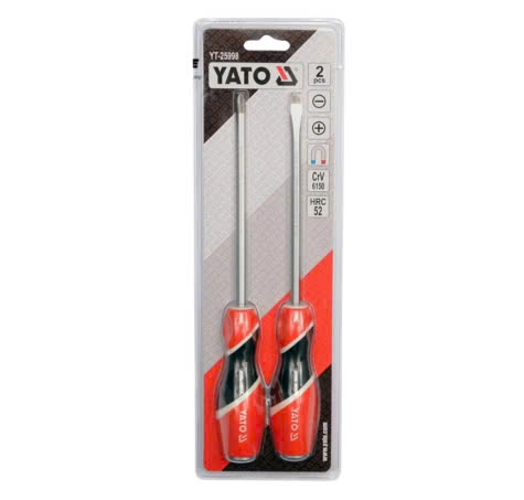 Bộ tua vít đóng Yato YT-25998, 2 chi tiết (-) 6x150 (+) PH2x150mm