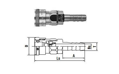 Khớp nối ống Nitto 20SH NBR 319866045