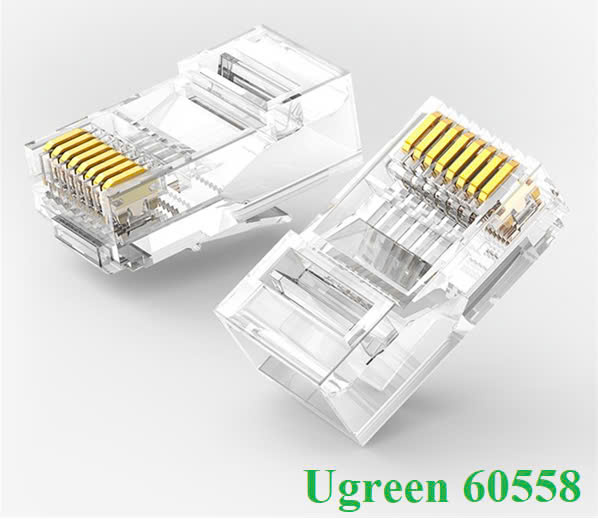 Hạt mạng RJ45 Cat6/Cat6e Ugreen 60558 100c /gói