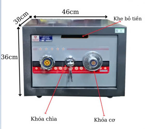 Két sắt Việt Tiệp khoét mặt VK35-KM