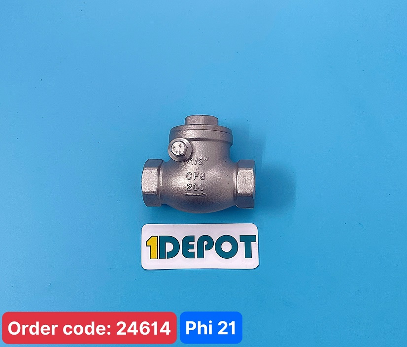 Van một chiều phi 21, inox 304